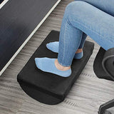 Ergonomic Foot Rest Cushion Under Desk with High Rebound Ergonomic Foam Non-Slip Half-Cylinder Footstool Footrest Ottoman for Home Office Desk Airplane Travel (Grey)