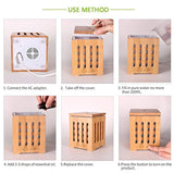 【Natural Aromatherapy】Real Bamboo Essential Oil Diffuser, Ultrasonic Aromotherapy Diffusers Cool Mist Aroma Diffuser Humidifier for Home Office Yoga Baby Room