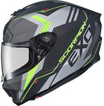 Scorpion EXO-R420 Adult Street Motorcycle Helmet - Seismic Matte Hi-Vis/Dark Grey/Medium