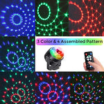 Sound Activated Party Lights with Remote Control Dj Lighting, RBG Disco Ball, Strobe Lamp 7 Modes Stage Par Light