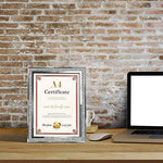 Amazing Roo 2 Pack 8.5x11 Picture Frames Tabletop Display 8.5 by 11 Inch Document Certificates Diploma Glass Photo Frame