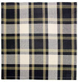 COTTON CRAFT 12 Pack 100% Cotton Checks Oversized Dinner Napkins – Black Beige - Size 20x20