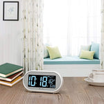 DreamSky Auto Time Set Alarm Clock with Snooze and Dimmer, Charging Station/Phone Charger with Dual USB Port .Auto DST Setting, 4 Time Zone Optional, Battery Backup.