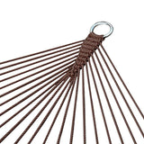 SUNMERIT Caribbean Hammock Soft-Spun Polyester Rope for Outdoor Garden Patio,450 lbs Capacity (Mocha)