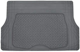 Motor Trend 4pc Gray Car Floor Mats Set Rubber Tortoise Liners w/ Cargo for Auto SUV Trucks