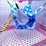 WOWOWMEOW Small Animal Cage Hanging Bunkbed Hammock Warm Fleece Bed for Sugar Glider Ferret Squirrel