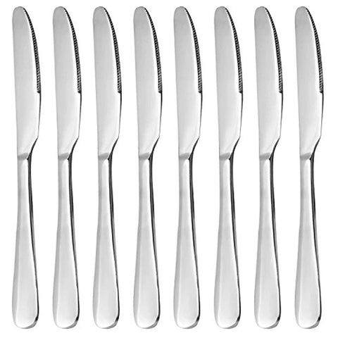 Dinner Knives, MCIRCO 8 Piece 18/10 Heavy-Duty Stainless Steel Butter Knives Dinner Knife Set Table Knives Flatware Set