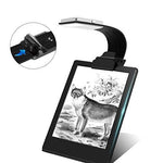 Clip On Book Light Reading Light USB Rechargeable Reading Lamp Eye Care Double As Bookmark Flexible with 4 Level Dimmable for Book eBook Reading in Bed, Kindle, iPad(Black)