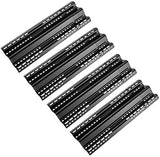 Unicook Porcelain Large Grill Heat Plate 4 Pack, 6'' Extra Width, Extends from 15.75" to 18.75" Length, Adjustable Grill Heat Shield, Heat Tent Replacement Parts for Gas Grills