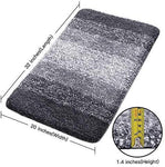 Office Marshal Bath Mat Bathroom Rugs 32" x 47",Large Soft Shaggy White Microfiber Shower Rug, Machine Washable Throw Rugs Non Slip Absorbent Luxury Plush Floor Mats Runner Carpet for Bath Tub Shower Bathroom