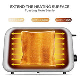 2 Slice Toaster, CUSIBOX Extra Wide Slots Stainless Steel Toaster with 7 Bread Browning Settings, REHEAT/DEFROST/CANCEL Function, 750W