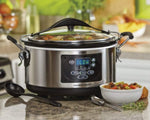 Hamilton Beach (33967A) Slow Cooker With Temperature Probe, 6 Quart, Programmable, Stainless Steel