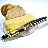 Butter Knife Magic, 3-in-1 Spreader, Grater, Slicer, Curler, 304SS Stainless Steel with Brushed Metal Finish. Create Spreadable Butter Ribbons and Slices. Stop Tearing Your Bread. Makes a Great Gift.