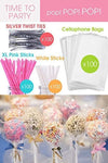 COMPLETE CAKE POP MAKER KIT - Jam packed with silicone cakepop baking mold, 200 lollipop sticks, candy and chocolate melting pot, decorating pen, bags, twist ties & 3-Tier display stand holder by Cakes of Eden