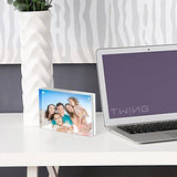 TWING Premium Acrylic Photo Frame - 5x7 inches Magnet Photo Frame -Double Sied Thick Desktop Frames (5 Pack)