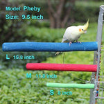 KinTor Bird Perch Rough-surfaced Nature Wood Stand Toy Branch for Parrots Colors Vary