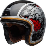 Bell Custom 500 Carbon Open-Face Motorcycle Helmet (Ace Cafe Tonup Black/White, X-Large)