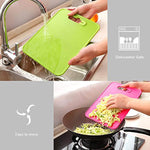 Cutting board with knife sharpener for kitchen, Smeala extra thick non-slip plastic cut and best for food safety cutting mats, 29.9 x 20.8 x 0.26 inches, Green, 11.6 x 8.78 x 0.26 inches