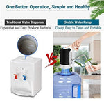 GOGING Water Bottle Pump, Automatic Water Dispenser, USB Charging Drinking Portable Electric Switch for Universal 3-5 Gallon Bottle For Outdoor Home Office (White)