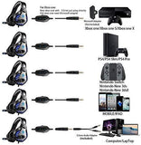 MODOHE Gaming Headset for PS4  Nintendo Switch Xbox One PC with LED Light  Noise Canceling Gaming Headphone with Soft Memory Earmuffs Gaming Headset with Mic