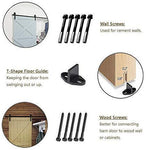 Homlux 6ft Heavy Duty Sturdy Sliding Barn Door Hardware Kit Single Door - Smoothly and Quietly - Simple and Easy to Install - Fit 1 3/8-1 3/4" Thickness Door Panel(Black)(J Shape Hangers)