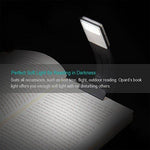 Clip On Book Light Reading Light USB Rechargeable Reading Lamp Eye Care Double As Bookmark Flexible with 4 Level Dimmable for Book eBook Reading in Bed, Kindle, iPad(Black)