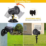 Decoration Projector Lights, Christmas Projector Lamp with Rotating Snowflake & Snow Falling, Remote Timer 4 Modes IP65 Waterproof LED Landscape Projector for Christmas Halloween Birthday Wedding Part