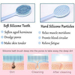 Body Brush, Silicone Body Brush, for Bathing Back Brush Long Handle Shower Brush and Shampoo Massage Brush