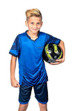 PAIRFORMANCE Boys' Soccer Jerseys Sports Team Training Uniform Age 4-12 Boys-Girls Youth Shirts and Shorts Set Indoor Soccer