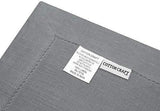 COTTON CRAFT 100% Linen Hemstitch Table Cloth - Size 60x108 Charcoal - Hand Crafted and Hand Stitched Table Cloth with Hemstitch detailing.