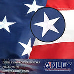 Anley |EverStrong Series| American US Flag 2x3 Foot Heavy Duty Nylon - Embroidered Stars and Sewn Stripes - 4 Rows of Lock Stitching - USA Banner Flags with Brass Grommets 2 X 3 Ft