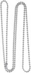 50pcs Nickel Plated Ball Chain Necklace, KinHom 24 Inches Long 2.4mm Bead Size # 3 Adjustable Antiqued Metal Bead Steel Chain Matching Connectors Jewelry Findings