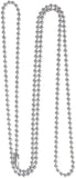 50pcs Nickel Plated Ball Chain Necklace, KinHom 24 Inches Long 2.4mm Bead Size # 3 Adjustable Antiqued Metal Bead Steel Chain Matching Connectors Jewelry Findings