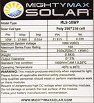 Mighty Max Battery 10 Watt Polycrystalline Solar Panel Charger Deep Cycle Battery Brand Product