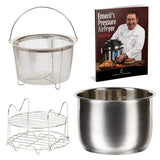 Emeril Everyday Pressure Cooker, 6 QT With Accessory Pack, CLEAR