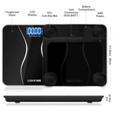 GASON A2 Digital Bathroom Scale Body Accurate Weight with LCD Backlight Display and Step-On Technology,Battery Included,3 Units,396 Pounds Scales,Black