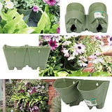 Worth Watering Indoor Outdoor Vertical Wall Hangers with Pots Included Wall Plant Hangers Each Wall Mounted Hanging Pot has 3 Pockets 36 Total Pockets