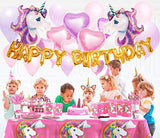 180+ PCS Complete Unicorn Party Supplies & Decorations - Glittery Unicorn Headband | Disposable Tableware Set | 30 Magical Balloons | 24 Pc Unicorn Cupcake Wrappers & Toppers | Party Favors