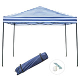 Sunnyglade 10'x10' Pop-up Canopy Tent Commercial Instant Tents Market Stall Portable Shade Instant Folding Canopy with Roller Bag (Blue and White)