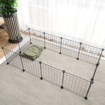 Tespo Pet Playpen Animal Fence Cage DIY Exercise Pen Crate Kennel Hutch for Small Animals, Bunny, Rabbit, Puppy & Guinea Pigs, Indoor Upgrade 12 Panels