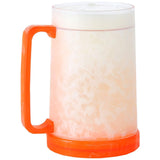 Lily's Home Double Wall Gel-Filled Acrylic Freezer Stein Mugs, Great as Old Fashion Drinking Glasses at BBQs and Parties, Clear with Assorted Color Accents (16 oz. Each, Set of 4)