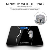 GASON A2 Digital Bathroom Scale Body Accurate Weight with LCD Backlight Display and Step-On Technology,Battery Included,3 Units,396 Pounds Scales,Black