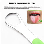 3 Pack Stainless Steel Tongue Scraper Cleaner, Helps Fight Bad Breath, Fresh Breath Tongue Scrapers Medical Grade Metal Tongue Scraping Cleaner with Carrying Case for Oral Care by FAMEBIRD