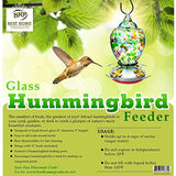 Best Home Products Hummingbird Feeder with Perch - Hand-Blown Glass Feeders | Autumn Impressions (Multi)