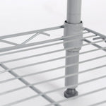 Rackaphile 5-Tier Classic Wire Storage Rack Organizer Kitchen Shelving Unit, Silver Grey