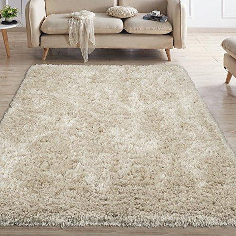 Ottomanson Flokati Collection Faux Sheepskin Shag Runner Rug, 2'X5', Beige