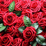 YOUR GIFT Your Deco Flowers Bridal DIY Bouquet Real Touch Artificial Roses 25 Pcs Hotel/Wedding Floral/Garden Craft Baby Shower Home Decor (red)