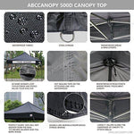 ABCCANOPY 10x10 Pop-up Canopy Tent Commercial Tents with White Mesh Walls Camping Screen & Mesh House Bonus Rolly Carry Bag and 4X Weight Bag (1 White)