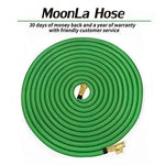 MoonLa 50ft Garden Hose, Expandable Water Hose with 3/4" Solid Brass Fittings, Extra Strength Fabric - Flexible Expanding Hose with Free Storage Sack