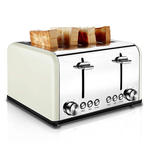 2 Slice Toaster, CUSIBOX Extra Wide Slots Stainless Steel Toaster with 7 Bread Browning Settings, REHEAT/DEFROST/CANCEL Function, 750W